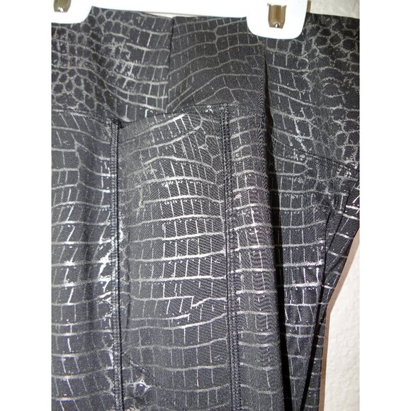 Pink Victoria Secret Activewear Leggings Black Reptile Print W/ Pockets Small S - Picture 5 of 8